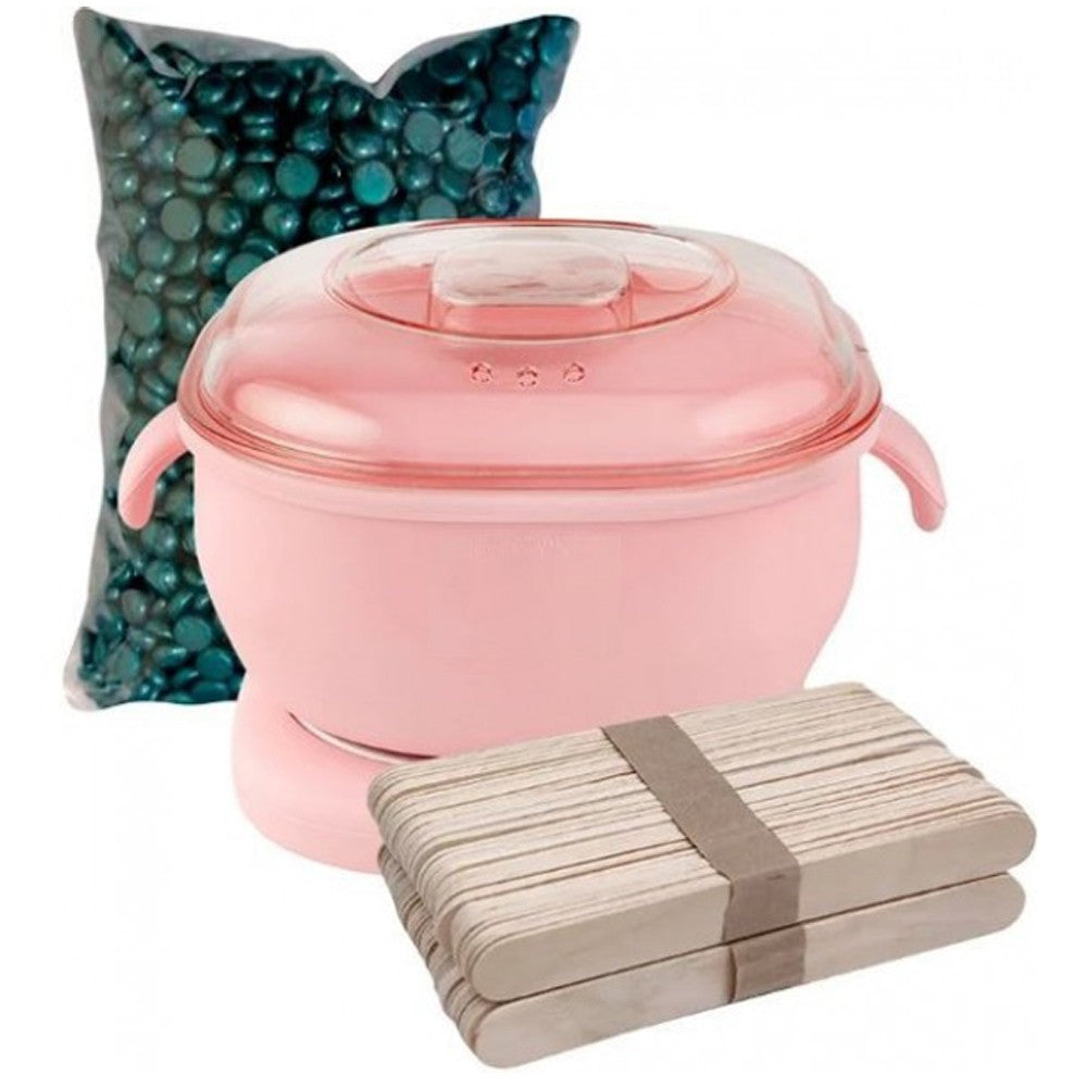 Воскоплав силіконовий з воском та шпателями 400мл, ART-0562 / Портативний нагрівач для воску