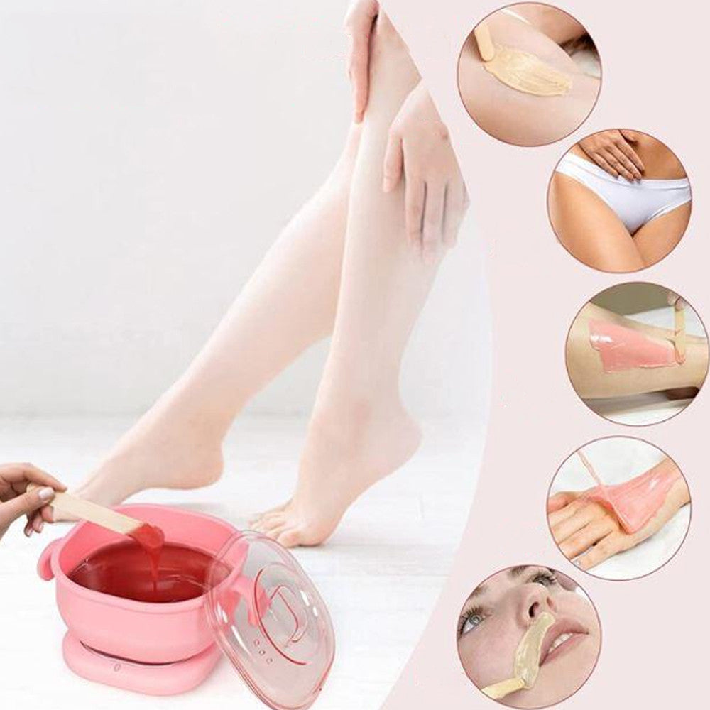 Воскоплав силіконовий з воском та шпателями 400мл, ART-0562 / Портативний нагрівач для воску