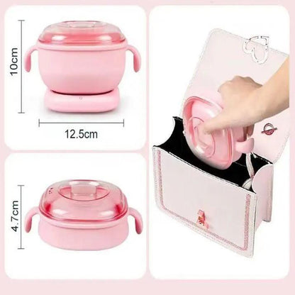 Воскоплав силіконовий з воском та шпателями 400мл, ART-0562 / Портативний нагрівач для воску