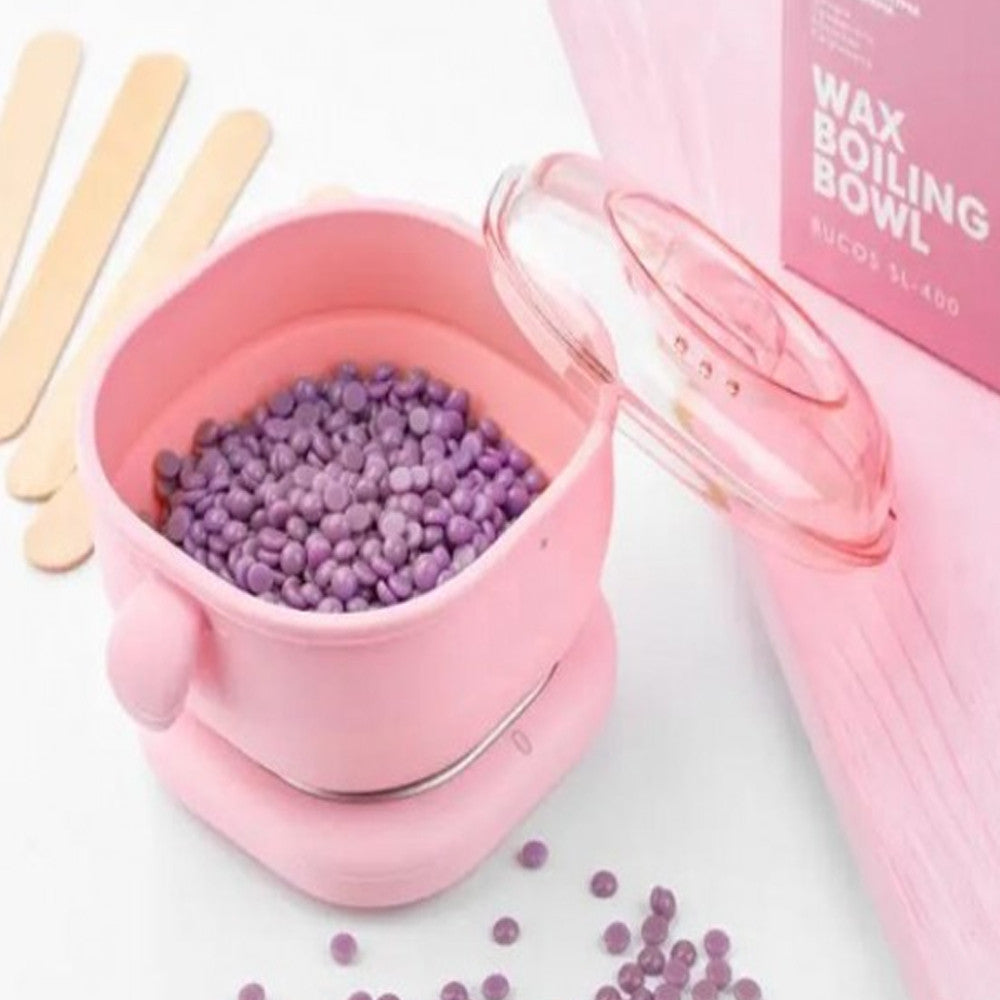 Воскоплав силіконовий з воском та шпателями 400мл, ART-0562 / Портативний нагрівач для воску