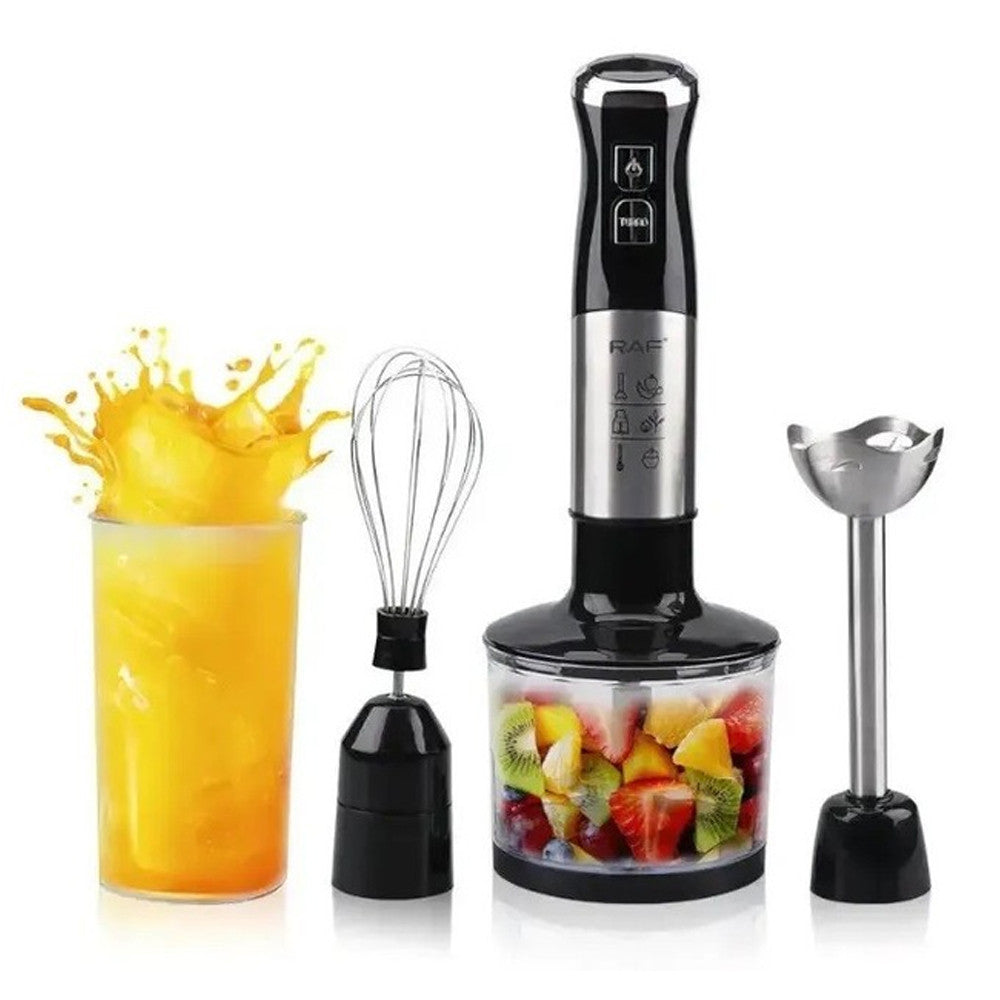Занурювальний блендер 4в1 RAF R.368B, 800 Вт / Ручний блендер-подрібнювач / Міксер блендер