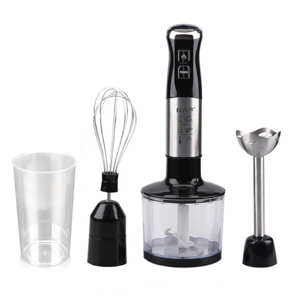 Занурювальний блендер 4в1 RAF R.368B, 800 Вт / Ручний блендер-подрібнювач / Міксер блендер