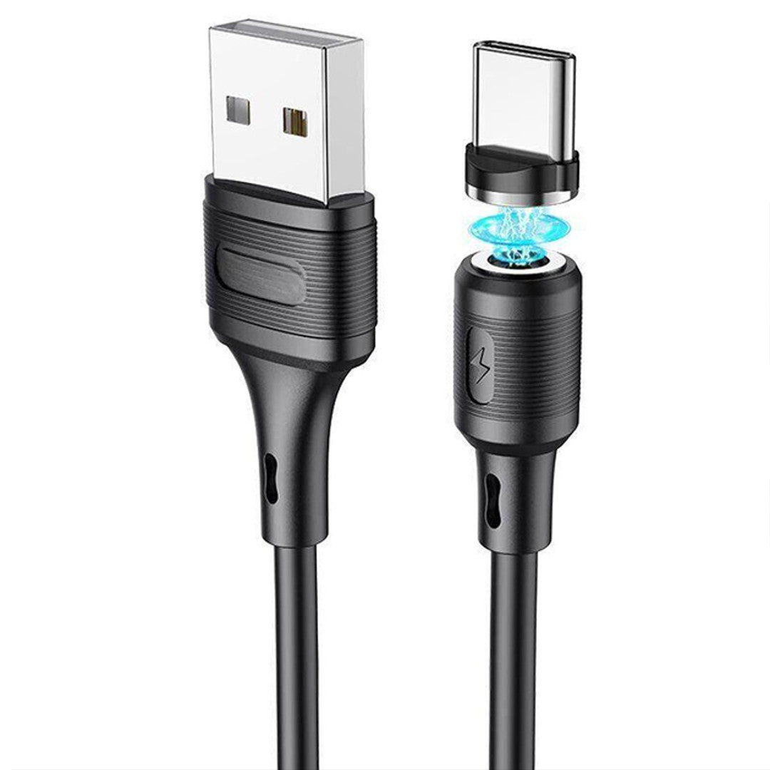 Магнітний кабель USB-Type-C X52, 1м / Шнур для заряджання телефону / Зарядний кабель для смартфона