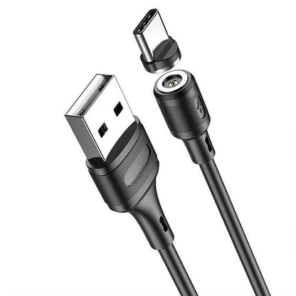 Магнітний кабель USB-Type-C X52, 1м / Шнур для заряджання телефону / Зарядний кабель для смартфона