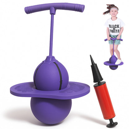 Дитячий м'яч для стрибків до 70кг + Насос, Jumbo Viking, Фіолетовий / Джампінг для дітей / Джампер / Тренажер для стрибків