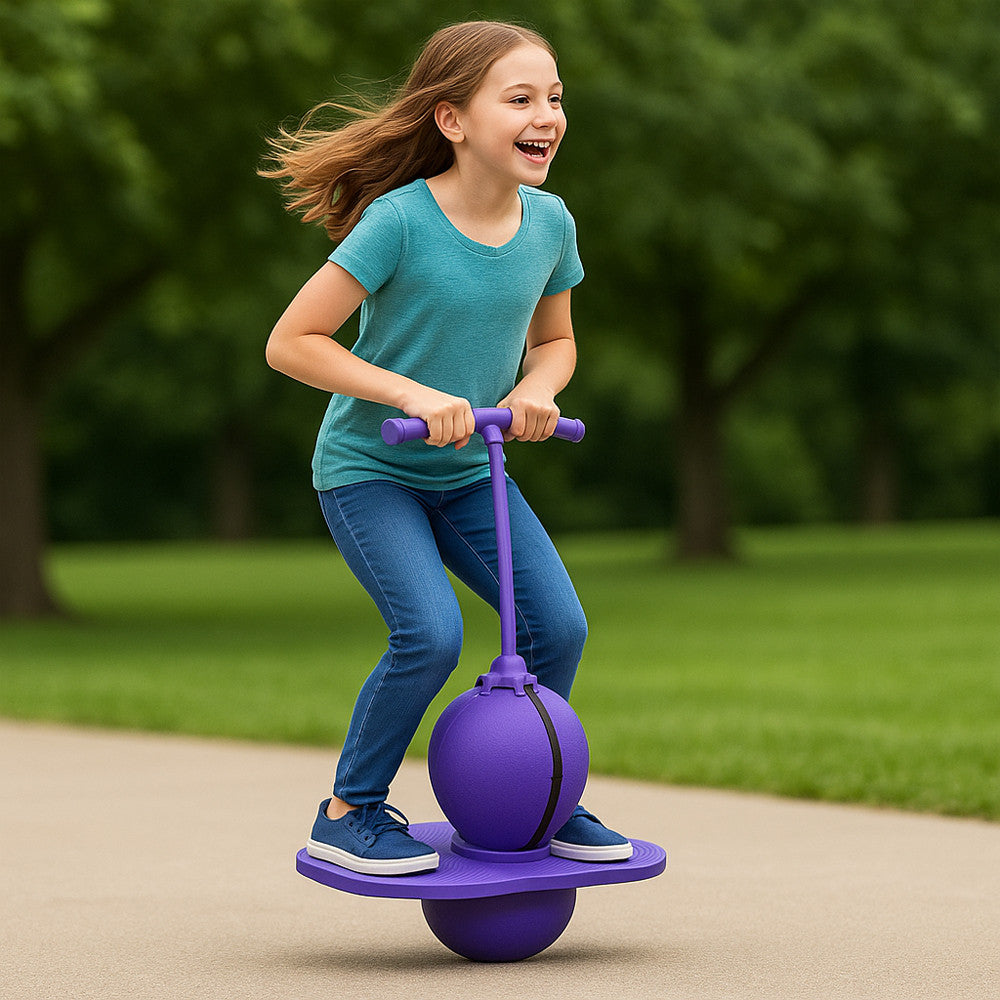 Дитячий м'яч для стрибків до 70кг + Насос, Jumbo Viking, Фіолетовий / Джампінг для дітей / Джампер / Тренажер для стрибків