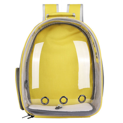 Рюкзак для перенесення тварин прозорий до 5кг, 45×33×25см, Жовтий / Рюкзак для кота / Сумка-переноска для тварин