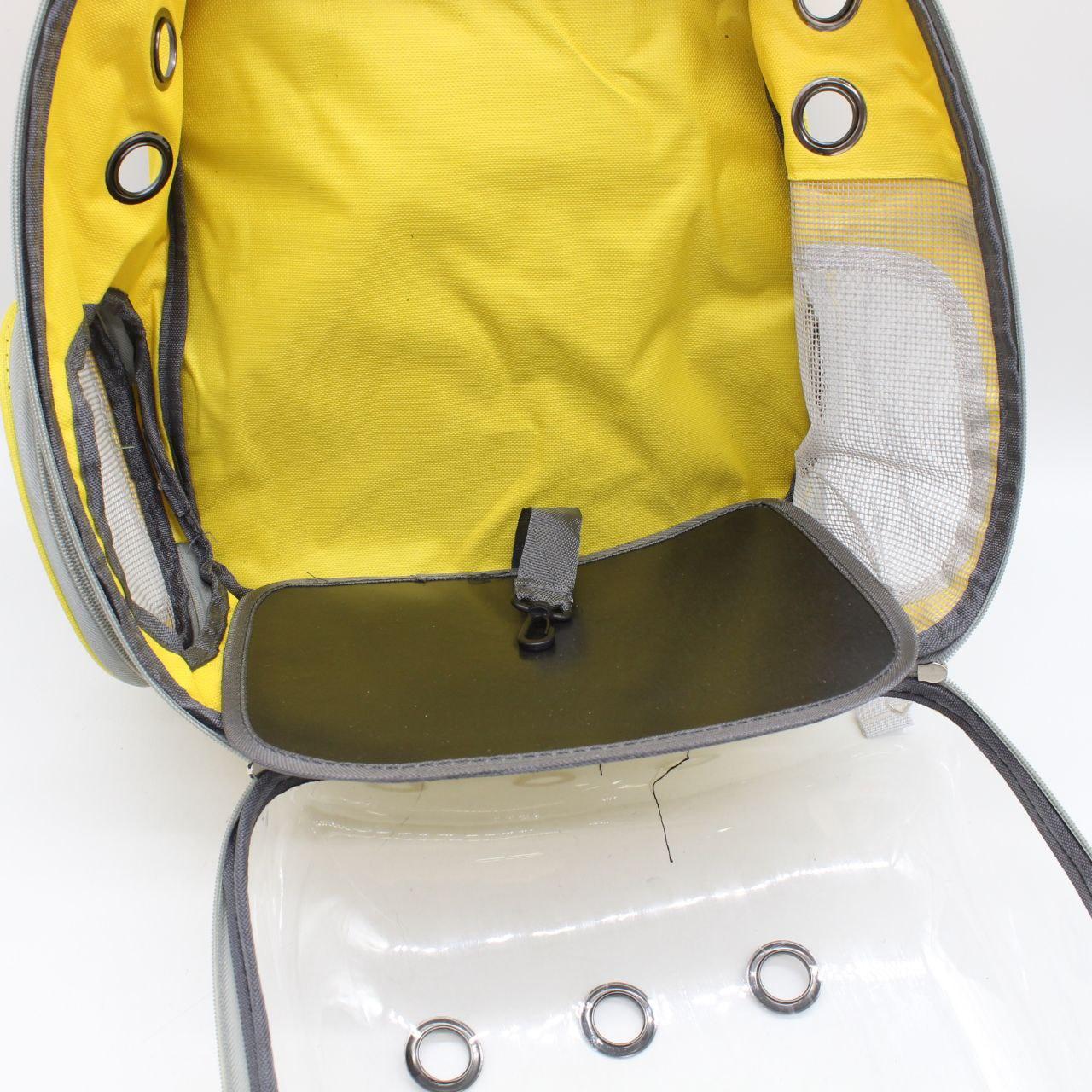 Рюкзак для перенесення тварин прозорий до 5кг, 45×33×25см, Жовтий / Рюкзак для кота / Сумка-переноска для тварин