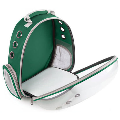 Рюкзак для перенесення тварин прозорий до 5кг, 45×33×25см, Зелений / Рюкзак для кота / Сумка-переноска для тварин
