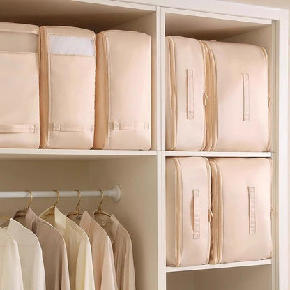 Органайзер для зберігання речей 3 розміри, Бежевий / Сумка для зберігання одягу / Органайзер для білизни