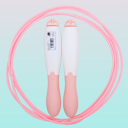 Скакалка з лічильником "Кеглі", Рожевий / Спортивна скакалка для схуднення / Скакалка з регульованою довжиною