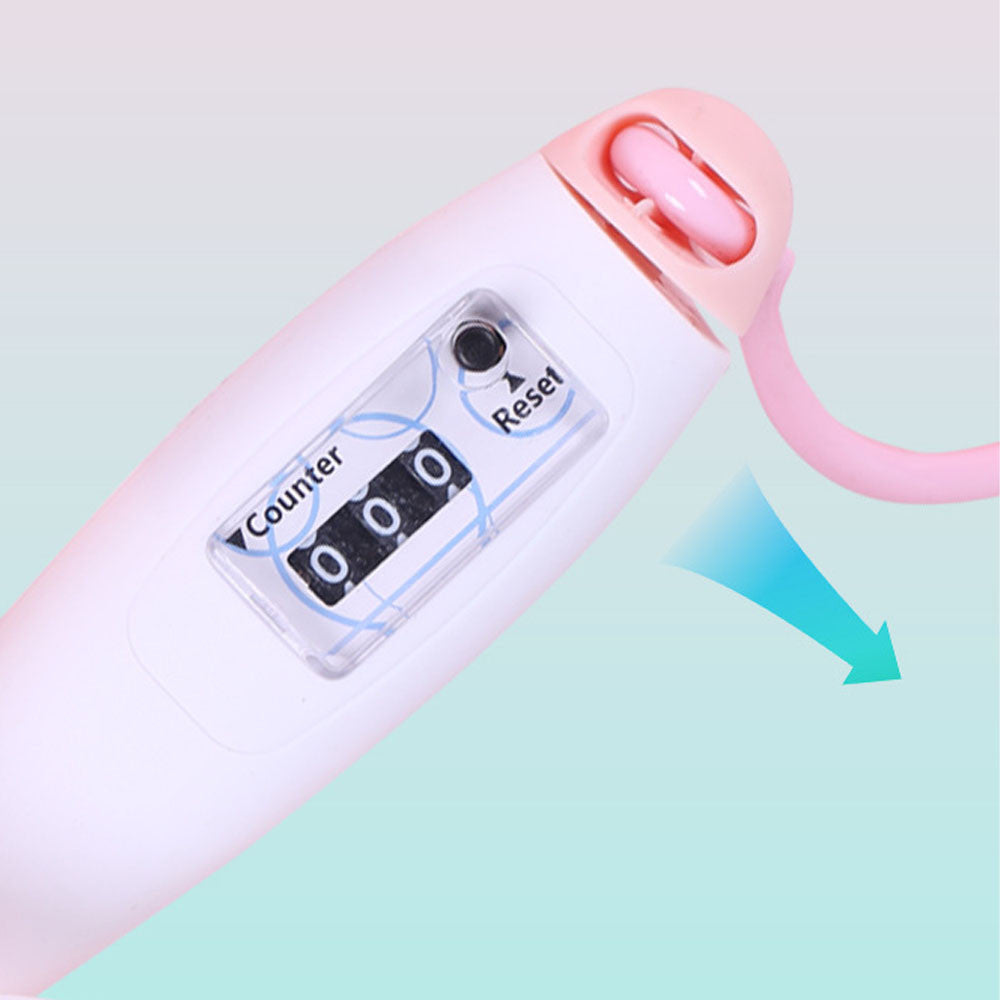 Скакалка з лічильником "Кеглі", Рожевий / Спортивна скакалка для схуднення / Скакалка з регульованою довжиною