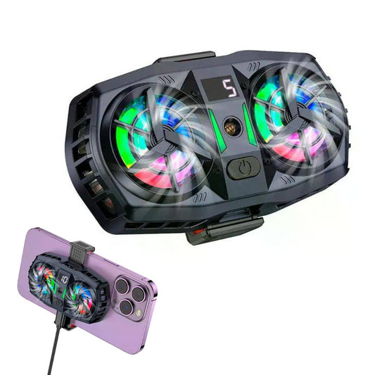 Кулер для охолодження для телефону Hoco GM36 (10x6x3 см) / Вентилятор для охолодження смартфона / Ігровий кулер