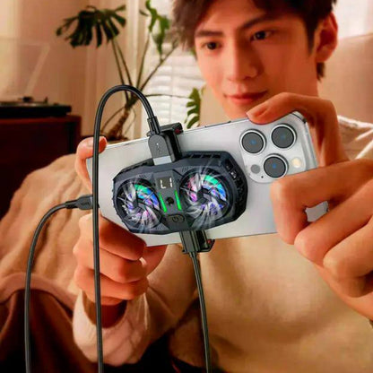 Кулер для охолодження для телефону Hoco GM36 (10x6x3 см) / Вентилятор для охолодження смартфона / Ігровий кулер