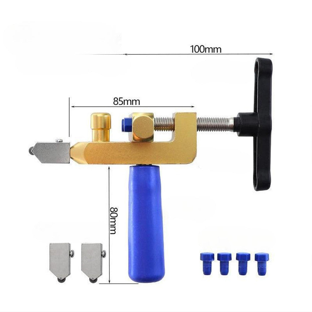 Склоріз алмазний 2в1 для скла та плитки 3-10 мм / Алмазний різак для плитки / Верстат для плитки