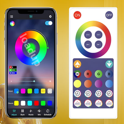 Неонова LED стрічка RGB 10м з пультом та Bluetooth / Світлодіодне RGB підсвічування / RGB стрічка силіконова