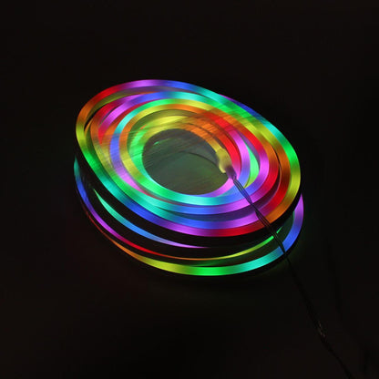 Неонова LED стрічка RGB 10м з пультом та Bluetooth / Світлодіодне RGB підсвічування / RGB стрічка силіконова