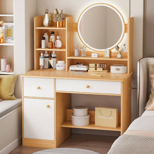 Косметичний столик із підсвічуванням "Браун" (130x80x40 см, модель STL-MD 73) / Косметичний стіл