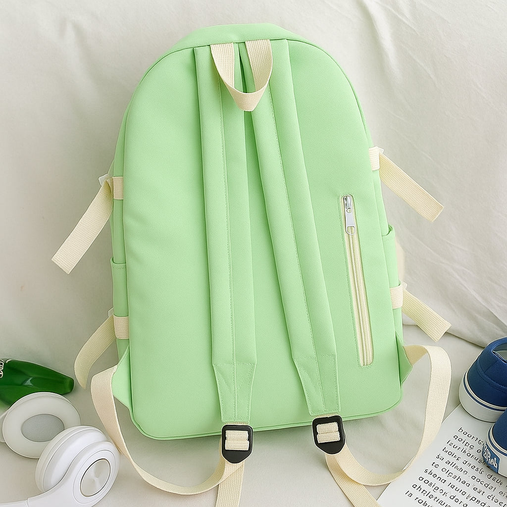 Шкільний набір: Рюкзак, сумка, шоппер, зелений, пенал / Комплект сумок / Рюкзак з сумками