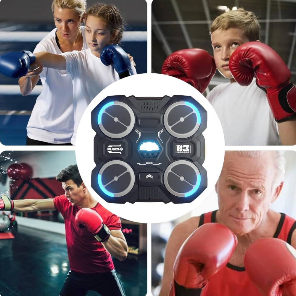 Музичний боксерський тренажер з рукавичками та підсвічуванням / Музична груша для боксу / Тренажер для боксу