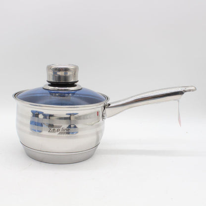 Набір посуду з нержавіючої сталі Zep Line ZP-076, 18 предметів / Кухонний набір каструль зі сковородою