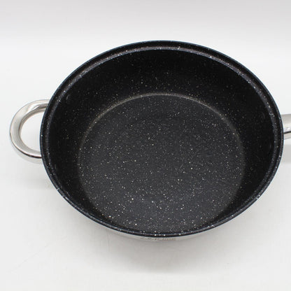 Набір посуду з нержавіючої сталі Zep Line ZP-076, 18 предметів / Кухонний набір каструль зі сковородою