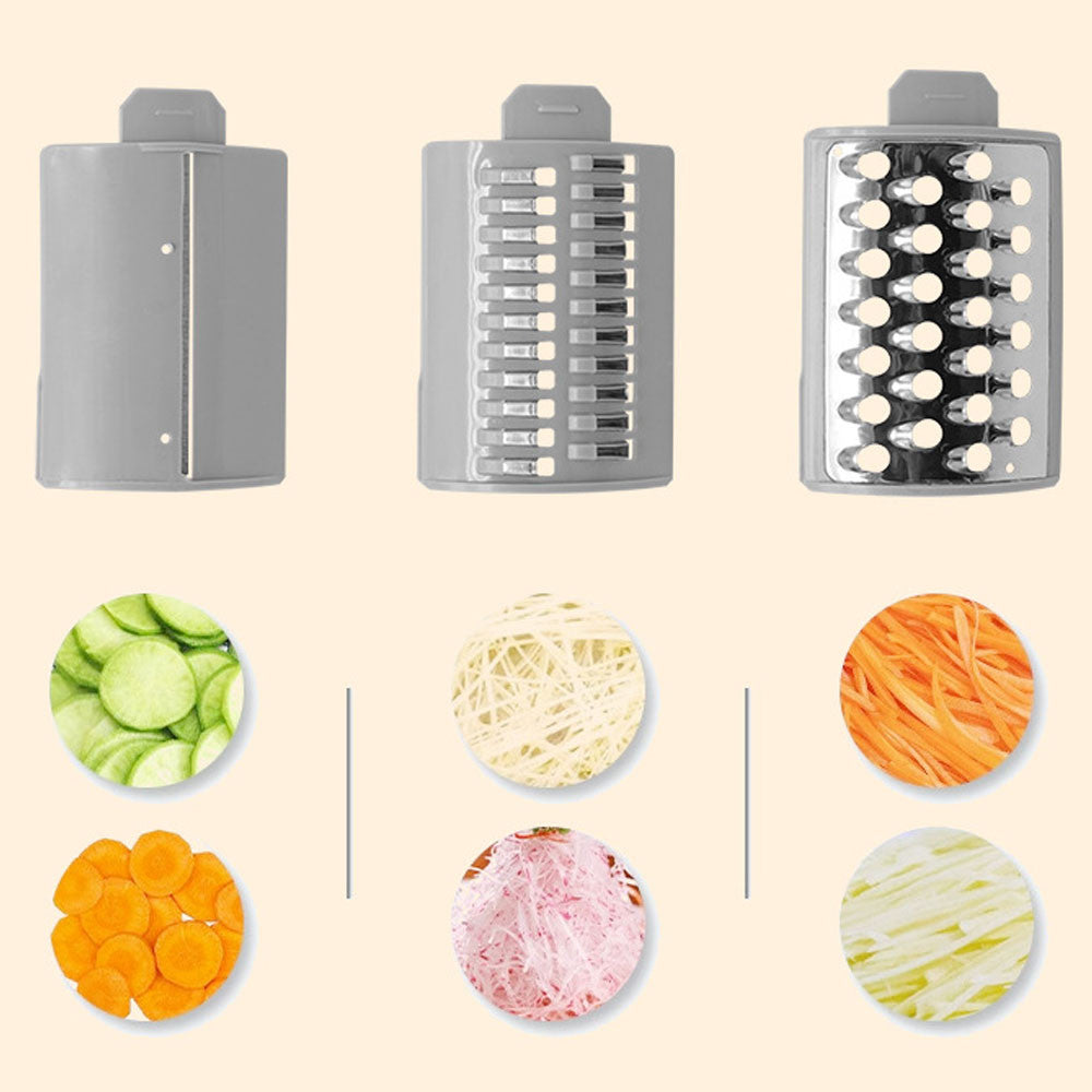 Багатофункціональна овочерізка акумуляторна 3в1, Vegetable cutter / Кухонний слайсер / Терка для овочів