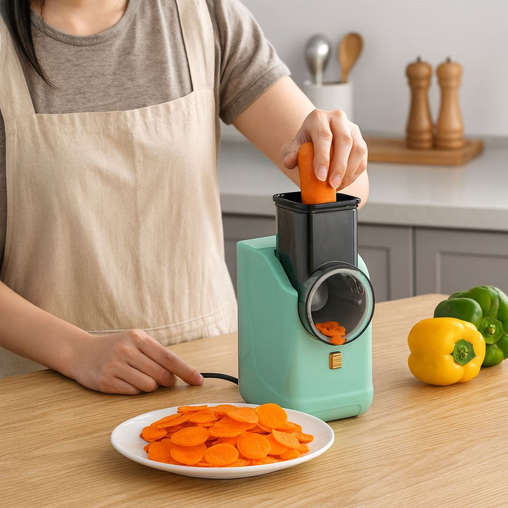 Багатофункціональна овочерізка акумуляторна 3в1, Vegetable cutter / Кухонний слайсер / Терка для овочів