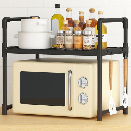 Підставка для мікрохвильової печі одноярусна 51х27х50.5см, Чорний / Поличка на кухню / Полочка для мікрохвильової печі