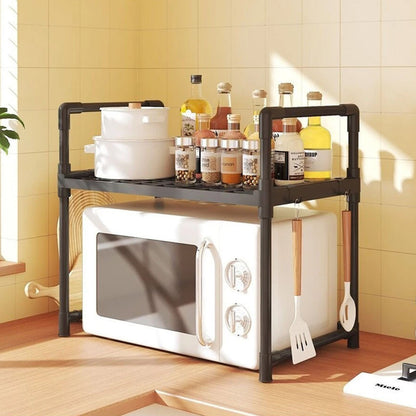 Підставка для мікрохвильової печі одноярусна 51х27х50.5см, Чорний / Поличка на кухню / Полочка для мікрохвильової печі