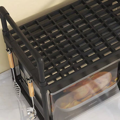 Підставка для мікрохвильової печі одноярусна 51х27х50.5см, Чорний / Поличка на кухню / Полочка для мікрохвильової печі