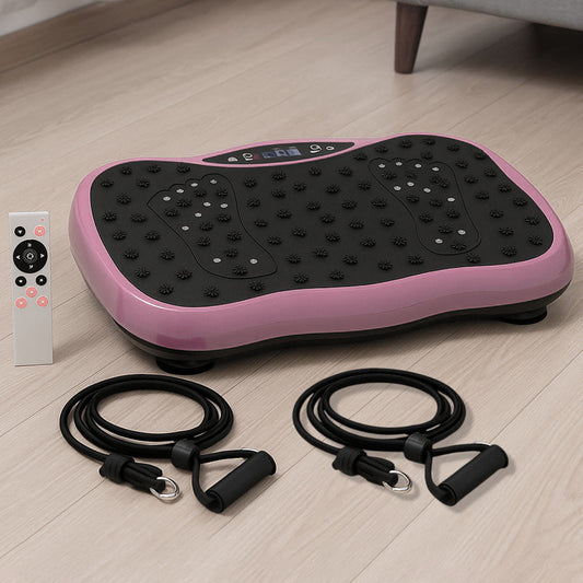 Платформа вібраційна для тренувань до 120кг + пульт, Рожевий / Віброплатформа для схуднення / Фітнес-платформа