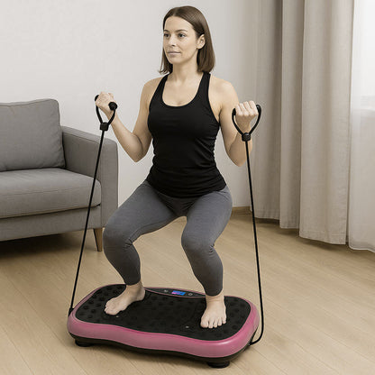 Платформа вібраційна для тренувань до 120кг + пульт, Рожевий / Віброплатформа для схуднення / Фітнес-платформа