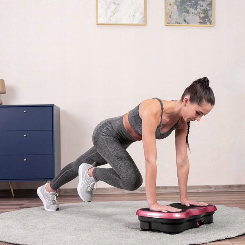 Платформа вібраційна для тренувань до 120кг + пульт, Рожевий / Віброплатформа для схуднення / Фітнес-платформа