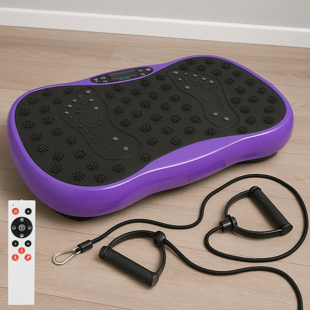 Платформа вібраційна для тренувань до 120кг +пульт, Фіолетова / Віброплатформа для схуднення / Фітнес-платформа