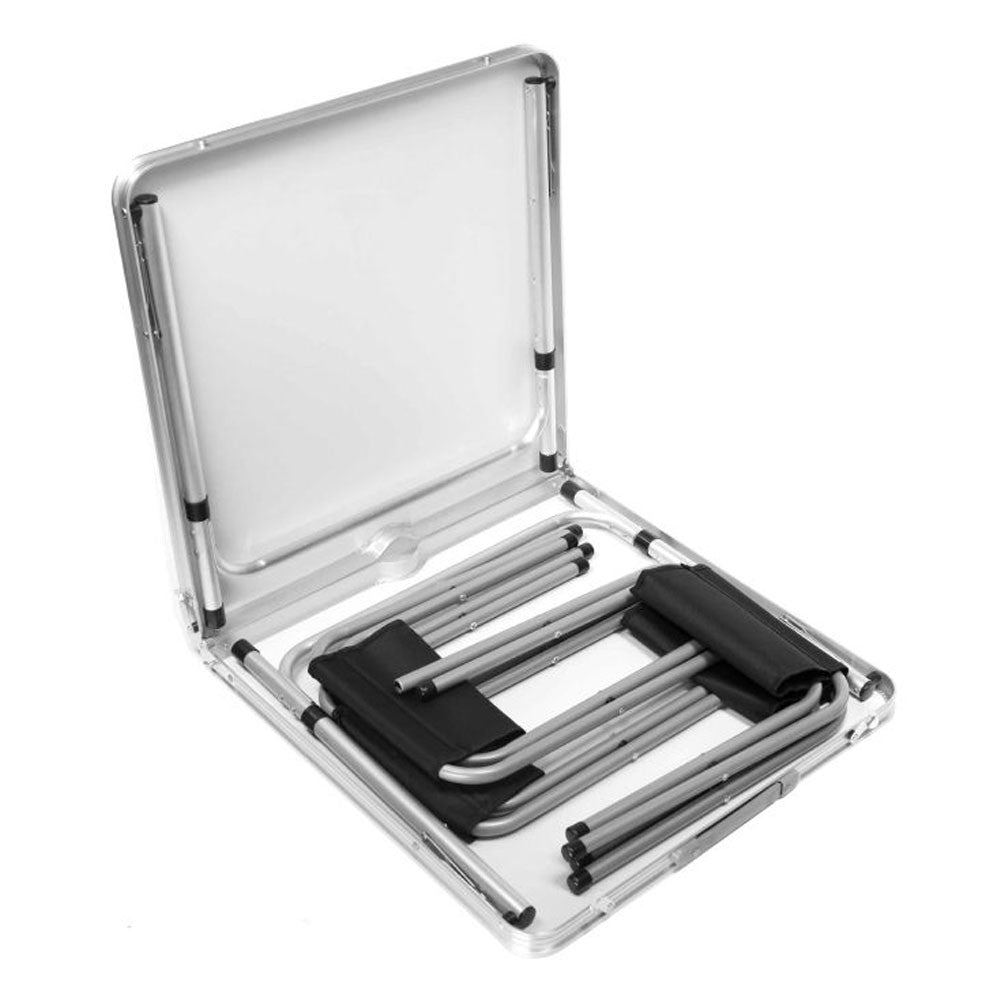 Складний стіл для пікніка 4 стільця, 120х70х60см, Чорний / Туристичний стіл розкладний / Стіл для кемпінгу