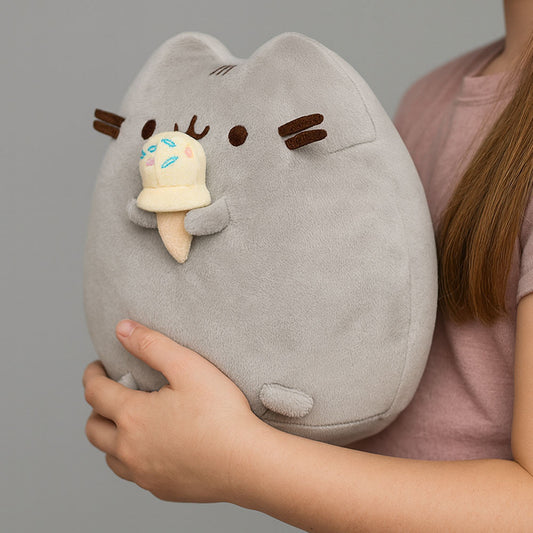 М'яка іграшка кіт Пушин 20см, З морозивом / М'який котик / Плюшевий кіт / Плюшева іграшка котик