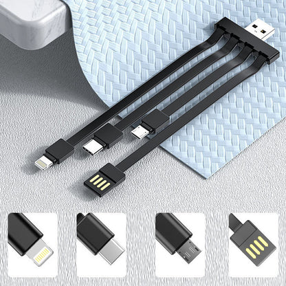 Повербанк 30000мАч з ліхтариком + 4 кабелі, Чорний / Powerbank / Павербанк / Зовнішній акумулятор / УМБ