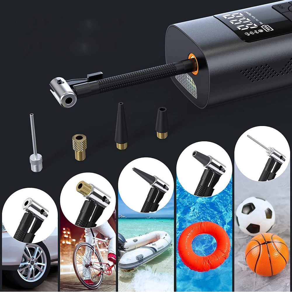 Автомобільний компресор акумуляторний XO CZ012, 12В, 6000мАч / Автокомпресор / Насос автомобільний