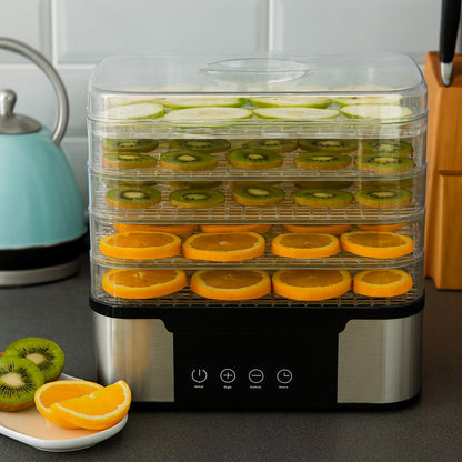 Сушарка для фруктів та овочів 5 ярусів Silver Love RB-912 / Дегідратор / Електросушарка для фруктів