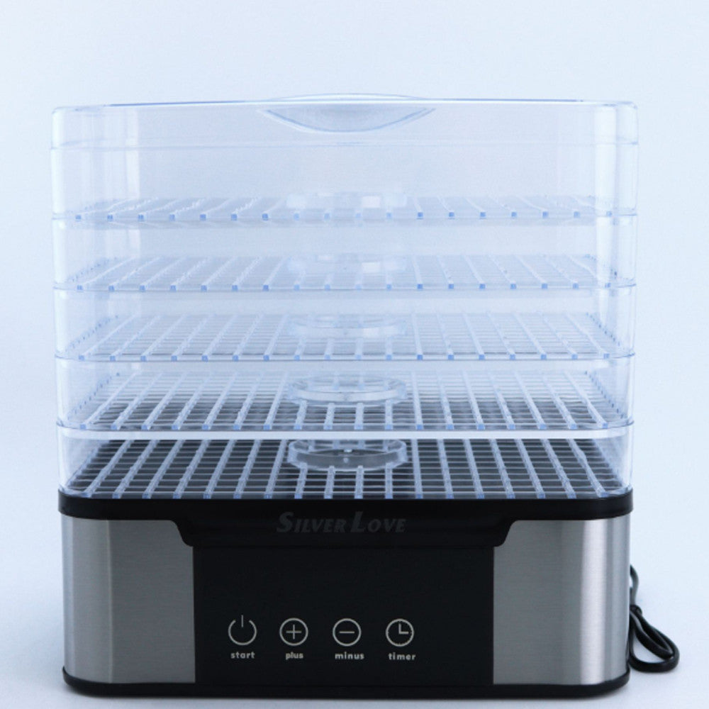 Сушарка для фруктів та овочів 5 ярусів Silver Love RB-912 / Дегідратор / Електросушарка для фруктів