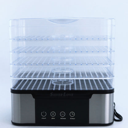 Сушарка для фруктів та овочів 5 ярусів Silver Love RB-912 / Дегідратор / Електросушарка для фруктів