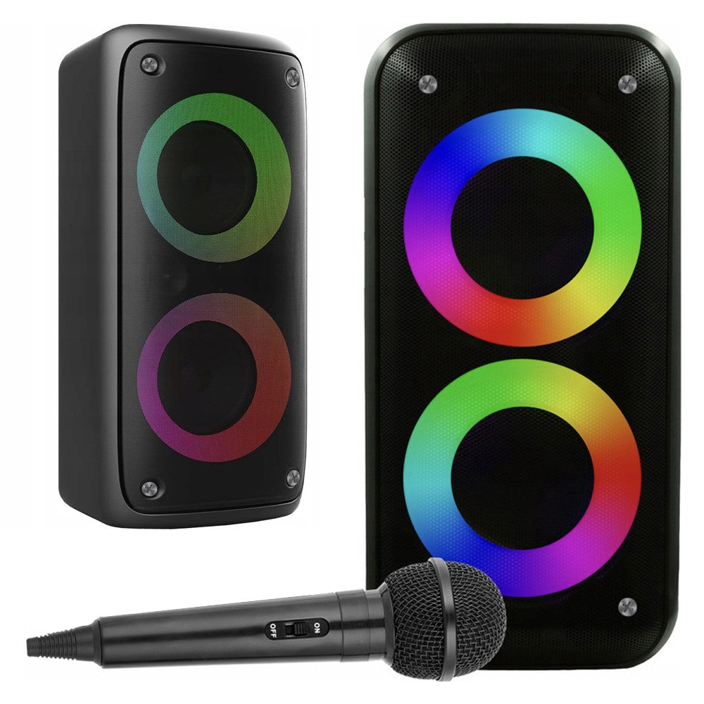 Бездротова Bluetooth колонка KTS-1265 / Блютуз колонка з LED-підсвічуванням / Караоке колонка