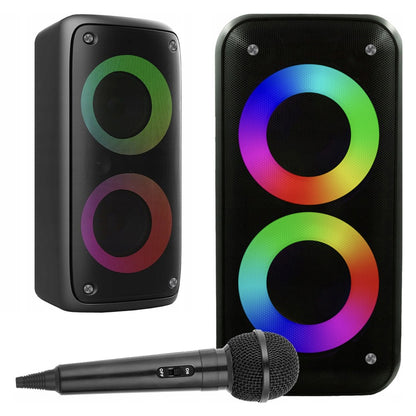 Бездротова Bluetooth колонка KTS-1265 / Блютуз колонка з LED-підсвічуванням / Караоке колонка