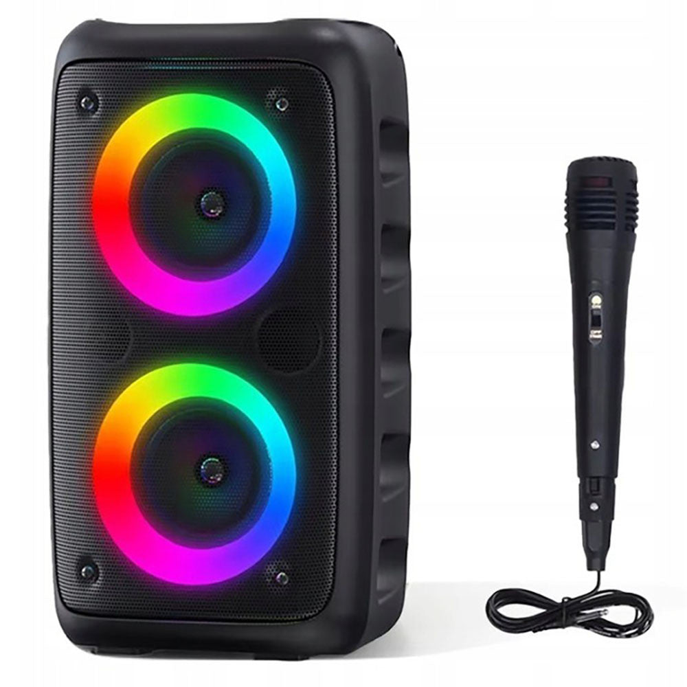 Бездротова Bluetooth колонка KTS-1265 / Блютуз колонка з LED-підсвічуванням / Караоке колонка
