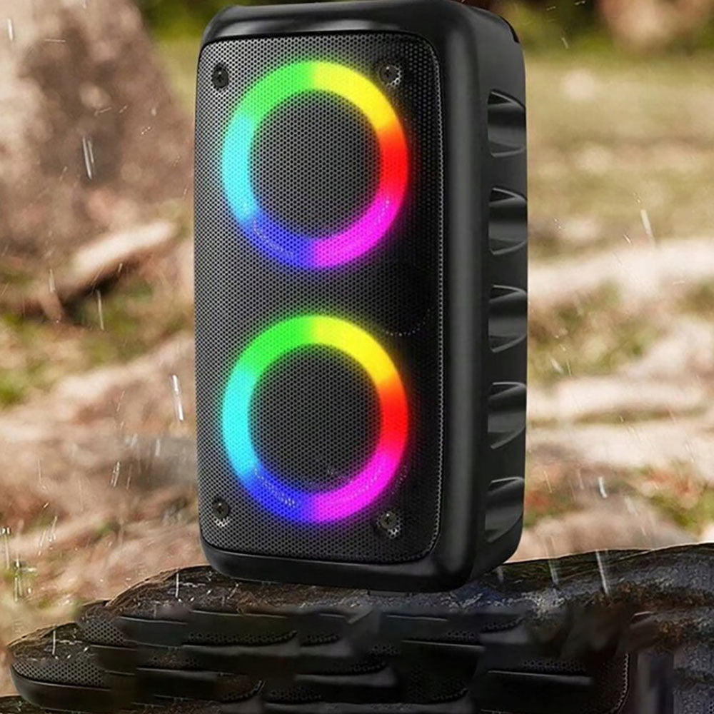 Бездротова Bluetooth колонка KTS-1265 / Блютуз колонка з LED-підсвічуванням / Караоке колонка