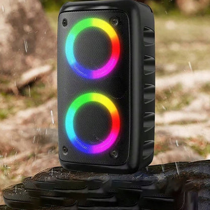 Бездротова Bluetooth колонка KTS-1265 / Блютуз колонка з LED-підсвічуванням / Караоке колонка