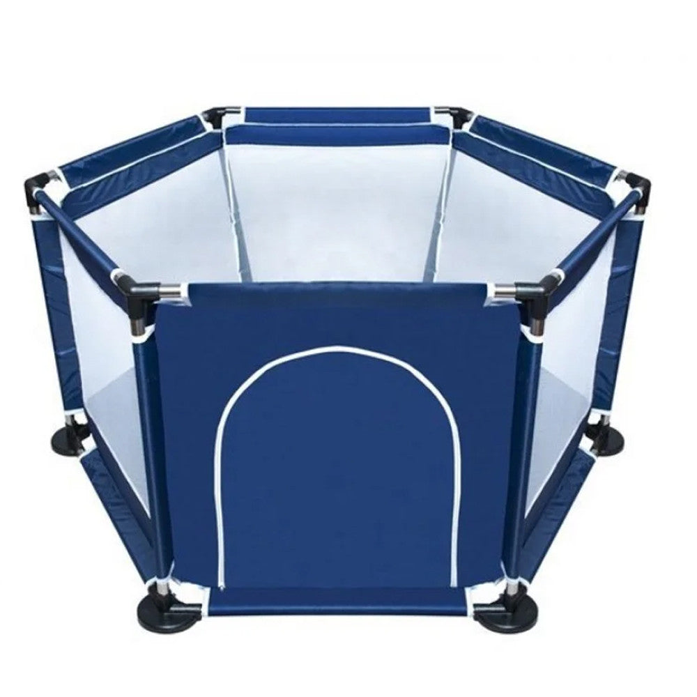 Дитячий манеж складаний з сіткою, Синій / Інтерактивний манеж для дітей / Манеж-ігровий майданчик