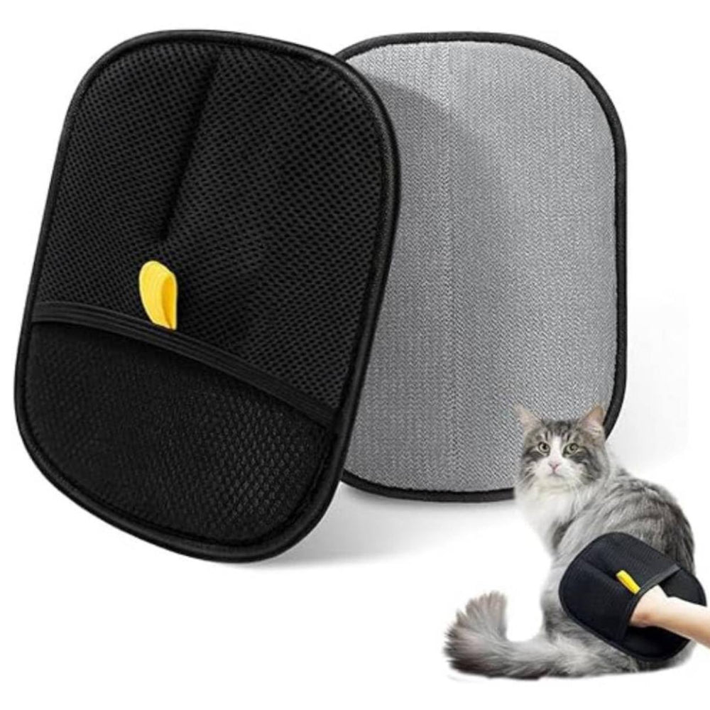 Двостороння рукавичка для вичісування шерсті "PetGroom Pro" 24*16 см / Рукавичка для збирання шерсті / Щітка-рукавичка для шерсті