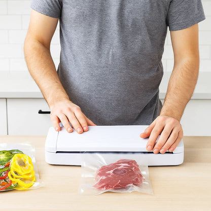 100 шт Рифлені пакети для вакууматора 20х15см Вакуумні пакети для продуктів / Пакети для вакуумування